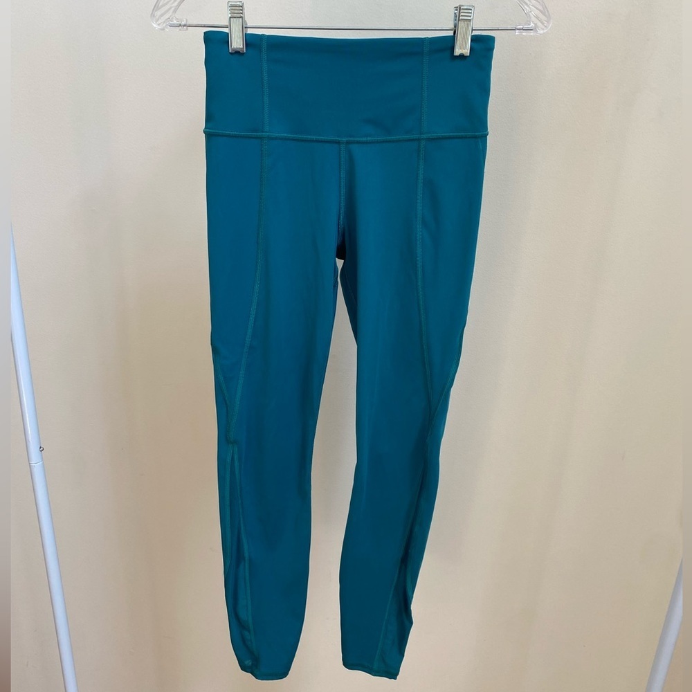 Athleta lighting tight leggings 7/8 teal Sz XS - Picture 2 of 8